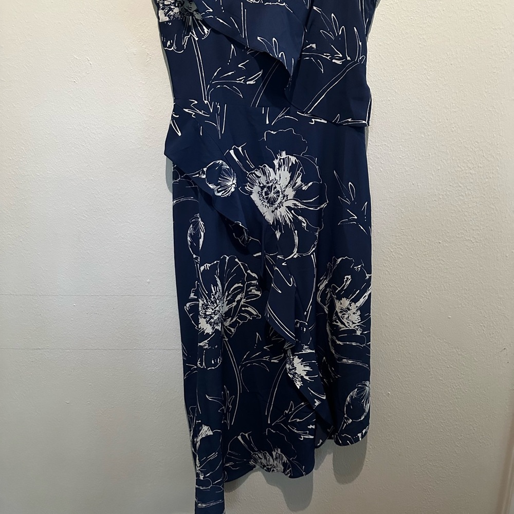 Banana Republic Floral Navy Dress